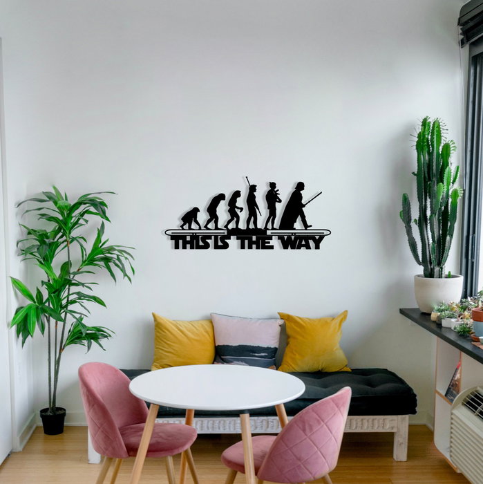 Wallity Evrim Escultura de Pared de Metal Negro